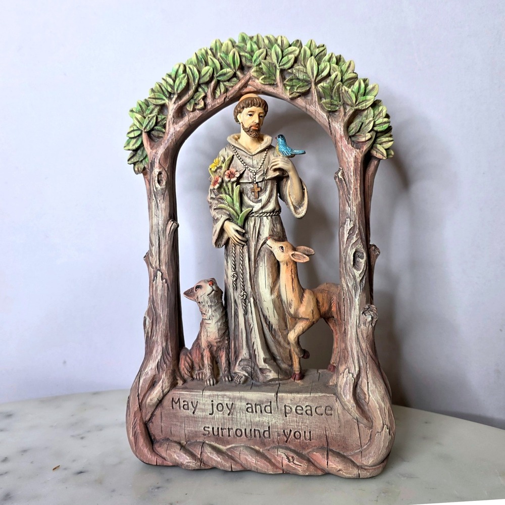 St. Francis of Assisi Figurine May Joy and Peace Surround You Dicksons FIGR-22